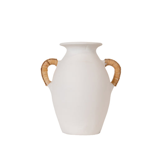 Riviera White with Rattan Vessel