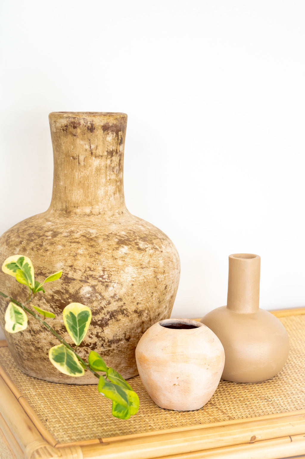 Bold Mini Nude with Rose Crackle Vessel